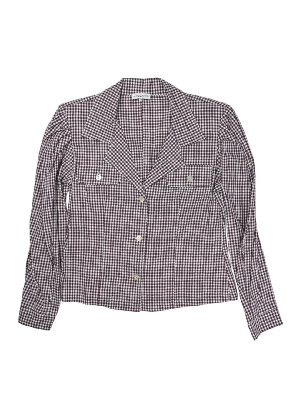Maria de la Orden Blazer Shirt in Brown Gingham